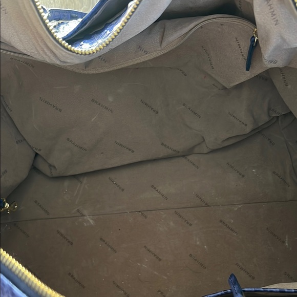 Brahmin Blue Crocodile-Embossed Travel Bag - Picture 2 of 7